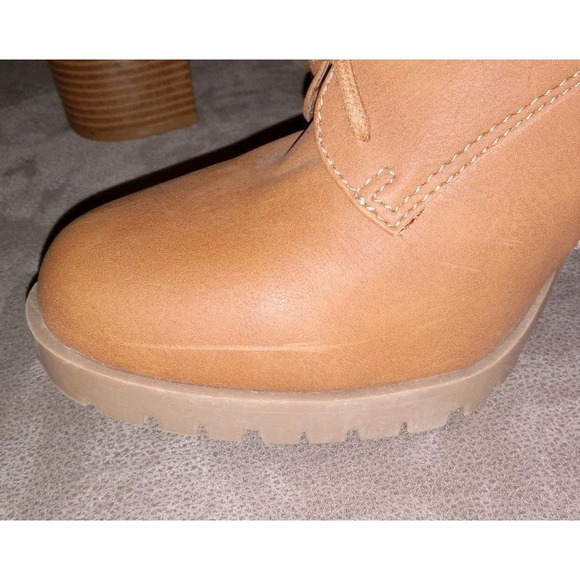 Ana Redwood Boot Womens Size 9.5 M Heel Booties Faux Fur Trim - Picture 7 of 12